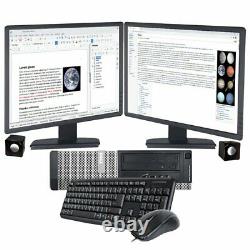 DUAL SCREEN PC DELL/HP DESKTOP PC COMPUTER SET 8GB RAM 500GB HDD i3 WINDOWS 10
