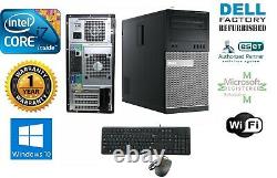 Dell 7020 TOWER i7 8GB 500gb HD Desktop PC Windows 10 Hp 64 Wifi Bluetooth