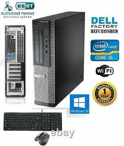 Dell 990 Desktop Computer Intel Core i5 Windows 10 hp 64 500gb HD Excellent