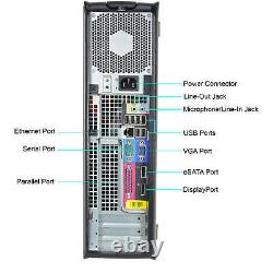 Dell or hp Desktop PC Computer 4GB RAM Windows 10 Dual 19-in Monitor Dual Core