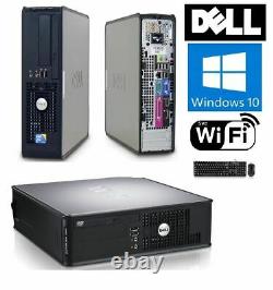 Dell or hp Desktop PC Computer Core 2 Duo 500GB 4GB DUAL 19 LCD WiFi Windows 10