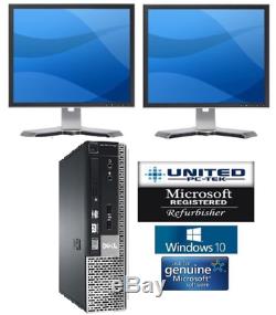 Dell or hp Desktop PC Computer Dual C 500GB 4GB DUAL 19 LCD WiFi Windows 10 Pro