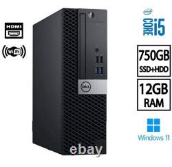Desktop DELL Computer Windows 11 12GB 750GB SSD+HDD WiFi FAST PC CLEARANCE SALE