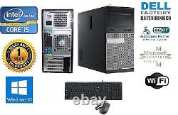 Desktop Dell 7010 TOWER i5 Quad 16GB Ram 1TB HD Windows 10 HP 64+Monitor 21