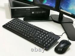 Dual Screen 19 HP PC Set Office Home Work Quad i5 SSD HDD 8-16 GB Win 10 Pro