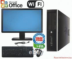 Fast HP Desktop PC Computer i5 3.2Ghz 8GB 2TB Windows 10 Pro WIFI Monitor Bundle
