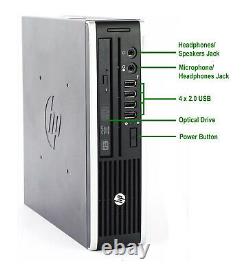 Fast Slim PC HP 8200 USFF Mini Desktop Computer Core i5 4GB 250GB DVD Win10 Home