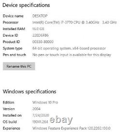 Gaming Computer PC Desktop i7 3.4GHz 16GB GTX 1060 3GB VR SSD 2TB Windows 10 Pro