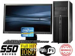 Gaming PC Desktop HP 8300 MT i7 16GB GT630 120GB SSD+1TB Win10 Pro WIFI