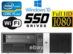 Gaming PC Desktop HP RP5800 SFF i5 8GB 240GB SSD+1TB Win10 Pro WIFI +KB
