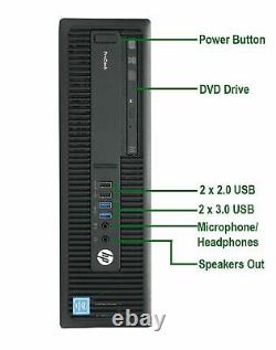 HP 600 G2 Desktop Computer Pentium G4400 3.3GHz 8GB 1TB WiFi DVD Win10Pro SFF PC