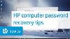 HP Computer Password Recovery And Tips HP How To For You HP Computers Hpsupport