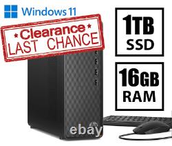 HP Desktop Computer 16GB 1TB SSD Windows 11 2024 Quad Core 4.3Ghz WiFi CLEARANCE