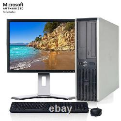 HP Desktop Computer Intel Core 2 Duo 4GB WIFI DVD 17in LCD Monitor Windows 10 PC