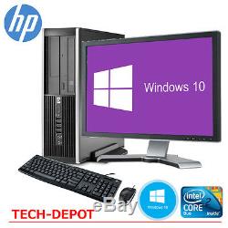 HP Desktop Computer PC Intel Core 2 Duo 4GB HD Windows 10 with 19 LCD WIFI