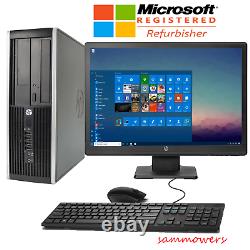 HP Desktop Computer QUAD CORE i5 WINDOWS 10 Pro PC 16GB 2TB HD 480GB SSD 22 LCD