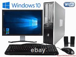 HP Desktop Computer Windows 10 PC Fast Intel Core 2 Duo 8GB 1TB HD 19 LCD WiFi