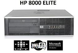 HP Desktop PC Computer Core 2 Duo 4GB RAM DUAL 2X19 LCD Monitor WIFI Windows 10