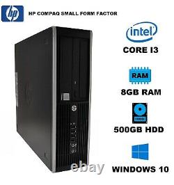 HP ELITE 8300 Desktop Computer Intel Core I3 8GB RAM 500GB HD PC Windows 10 WiFi