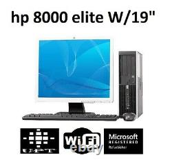 HP Elite 19 LCD Windows 10 Intel Core 2 Duo 3GHz 160GB WiFi 8GB Desktop