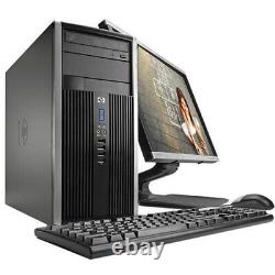 HP Elite/Pro Desktop Computer Tower i5 3.1GHz 8GB 500GB 19LCD Windows 10 Pro