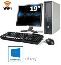 HP OR DELL Desktop PC 4GB 500GB HDD 19 LCD Monitor WiFi Windows 10 Warranty