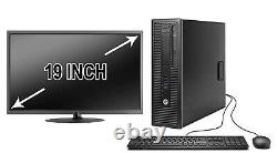 HP OR DELL Desktop PC 8GB 500GB HDD 19 LCD Monitor WiFi Windows 10 Pro Warranty