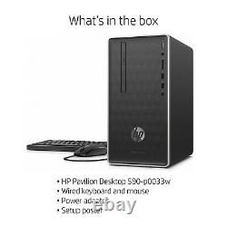 HP Pavilion Desktop Intel i3-8100 3.6GHz 1TB HDD + 16GB SSD 4GB RAM DVDRW Win10
