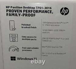 HP Pavilion TP01-3016 Desktop Computer Intel i5-12400 12GB RAM 256GB SSD W11
