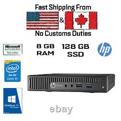 HP ProDesk 600 G1 USFF Tiny, i5-4590T, 8GB RAM, 128GB SSD, HDMI, DVI, Win10Pro