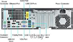 HP SFF Computer PC DESKTOP i5 UP TO 16GB 2TB SSD DVDRW WIN 10 PR WIFI BLUETOOTH