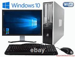 HP Windows 10 Pro Desktop Computer Tower PC Core2Duo 8GB 1TB DVD WiFi Key-Mice