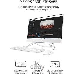 Hewlett Packard 24 inch All-in-One Desktop AMD Ryzen 7 5700U, 16 GB, 256 GB SSD