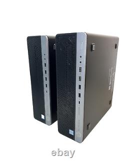 (Lot of 2) HP EliteDesk 800 G3 SFF i7-6700 @ 3.4GHz 256GBSSD 8GB Desktop