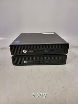 Lot of 2-HP ProDesk 600 G1 Mini, 4GB, i5-4590t @ 2.0GHz No HDD/OS