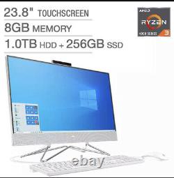 NEW HP 23.8 Touchscreen All in One Desktop PC Computer 24-dp0317c 8GB 1TB Ry3