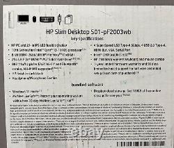 NEW HP S01 SLIM DESKTOP PC & 27 MONITOR 10TH GEN CORE i3 3.7GHZ 8GB 256GB SSD