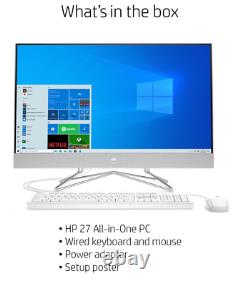 New HP 27 All in One Desktop Computer AMD Ryzen 5 4.0GHz 8GB 512GB SSD Win 11