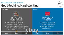 New HP 27 All-in-one Desktop Pc Amd Ryzen 5 5625u 16gb Ram 512gb Ssd Windows 11