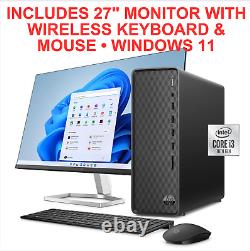New HP S01 Slim Desktop PC & 27 Monitor 10th Gen Core I3 3.70ghz 16GB 256GB SSD