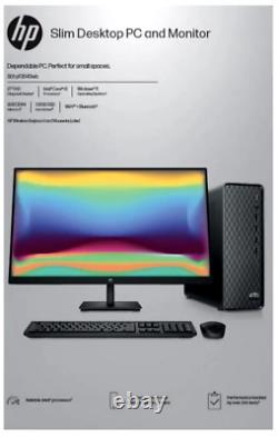 New HP S01 Slim Desktop PC & 27 Monitor 12th Gen Core i3 4.30ghz 8GB 512GB SSD