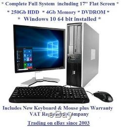 Windows 10 Cheap Fast HP Core Full System 17 Monitor Desktop Computer PC